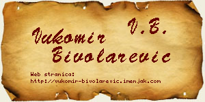 Vukomir Bivolarević vizit kartica